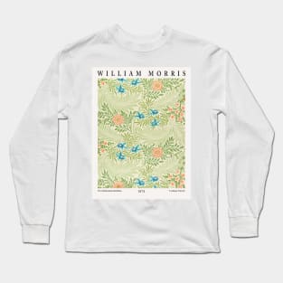 William Morris Exhibition Larkspur Pattern Textile Design Long Sleeve T-Shirt